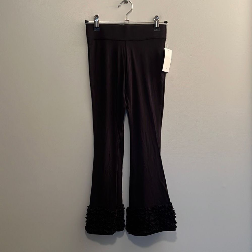 Corky's Kids Girls Brown Elastic Waist Flare Ruffle Hem Pants Size 8 NWT